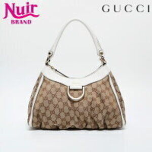 Gucci GG Canvas Abbey Shoulder Bag Beige
